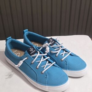 Sperry Women's Crest Vibe Seacycled Aqua Blue Sneakers STS88133